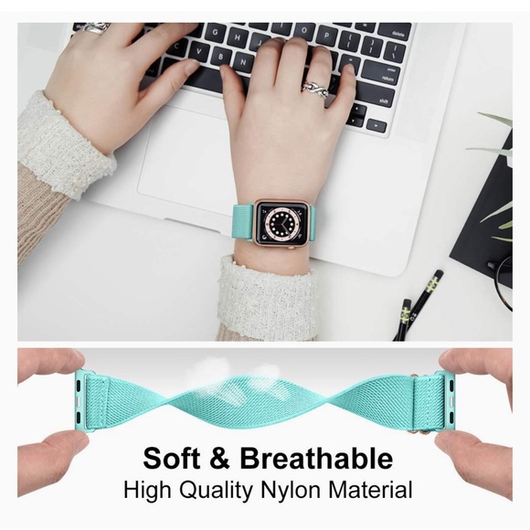 Stretchy Apple Watch band, teal NWOT - Picture 3 of 5